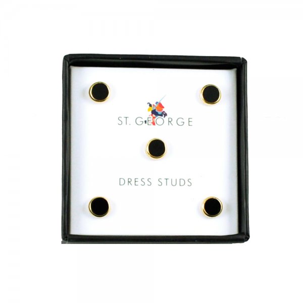 Black & Gilt Shirt Dress Studs