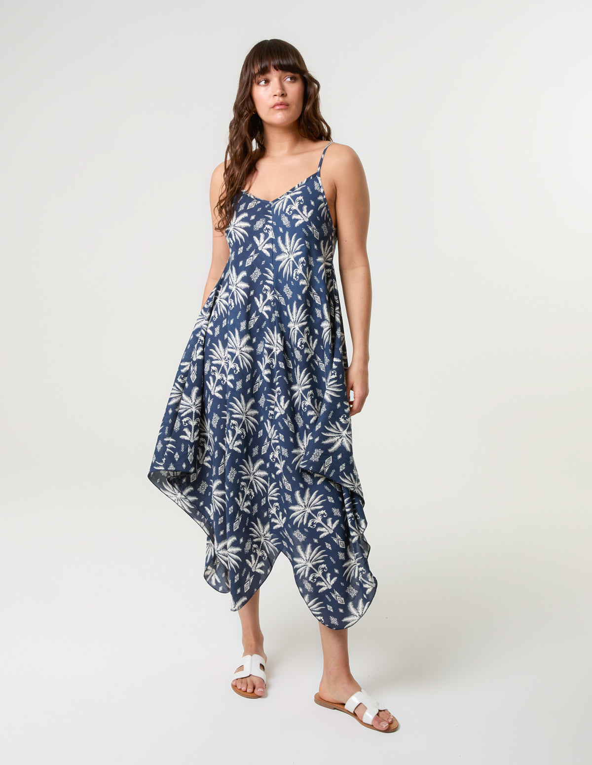 Tropical Print Hanky Hem Dress - ONE NAVY
