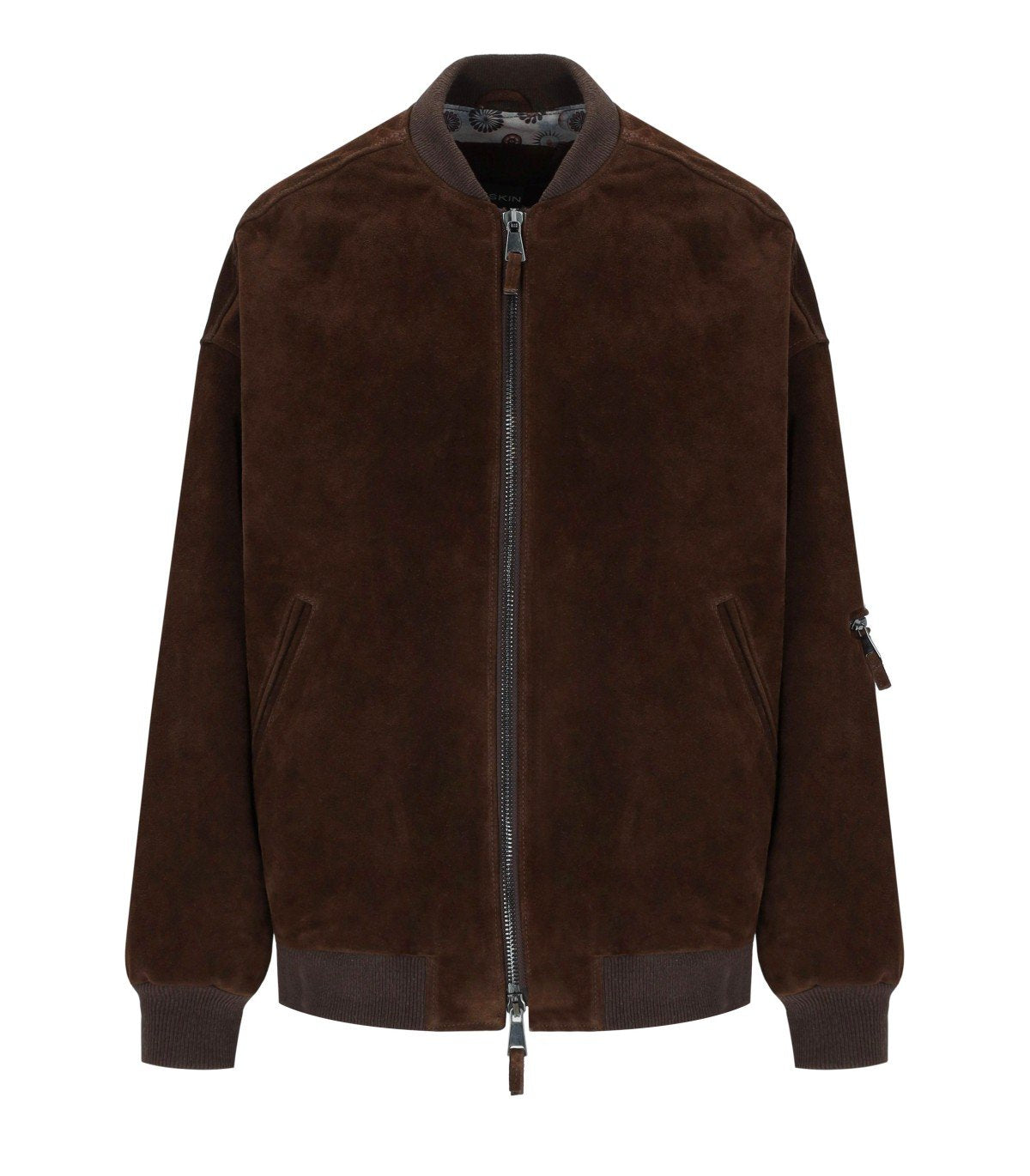 MYSKIN DARK BROWN OVERSIZE BOMBER JACKET