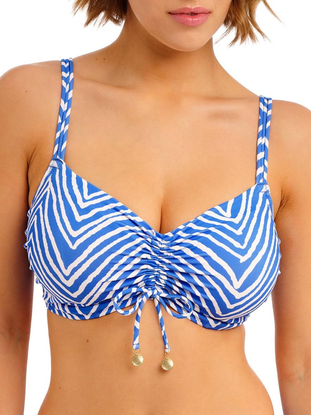 Freya Fiji Falls Bralette Bikini Top In Blue