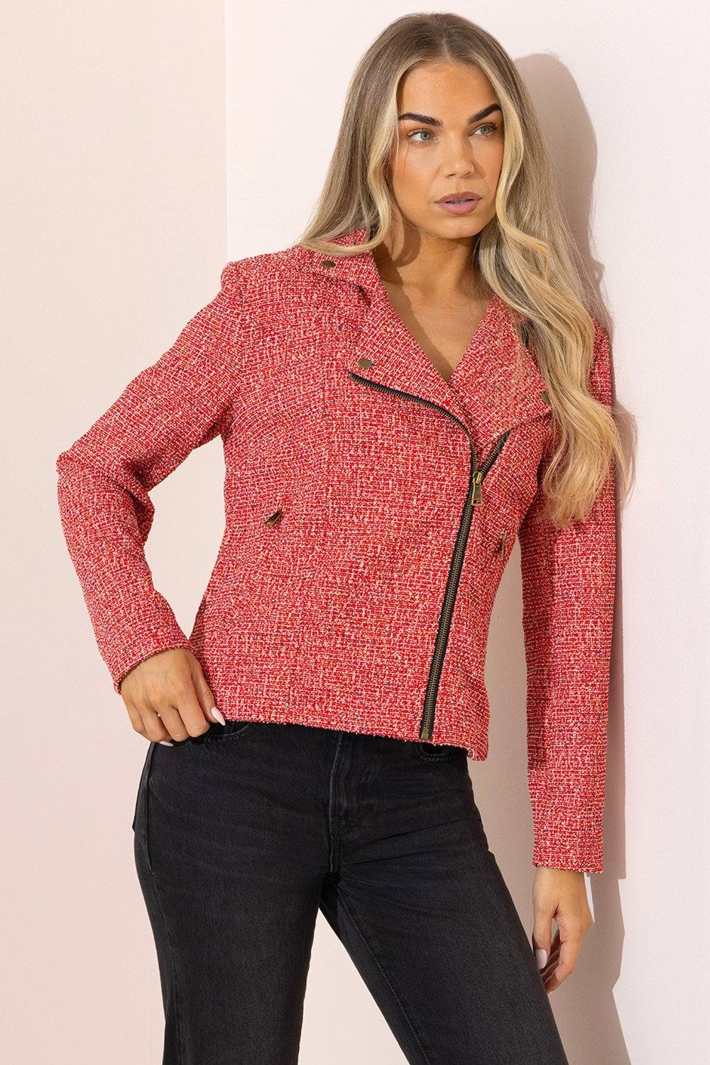 Klass. Textured Biker Jacket