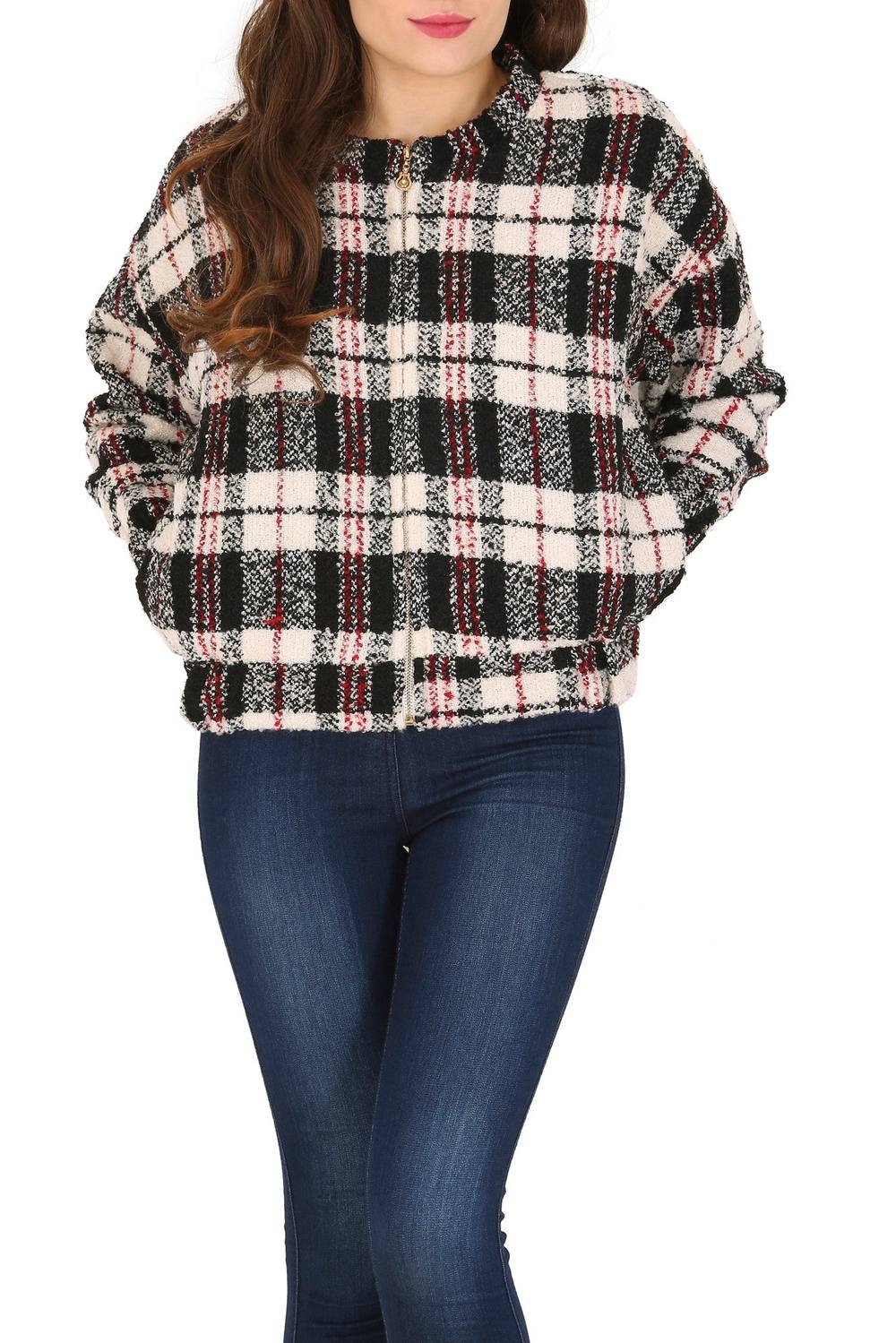 Cutie London Tartan Plaid Bomber Jacket