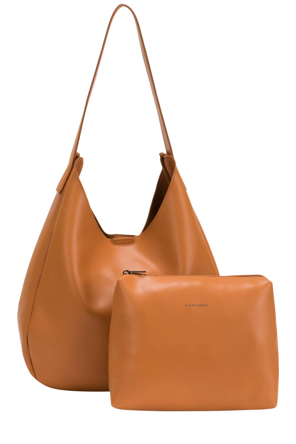 Claudia Canova City Glide Hobo Tote Bag In Tan