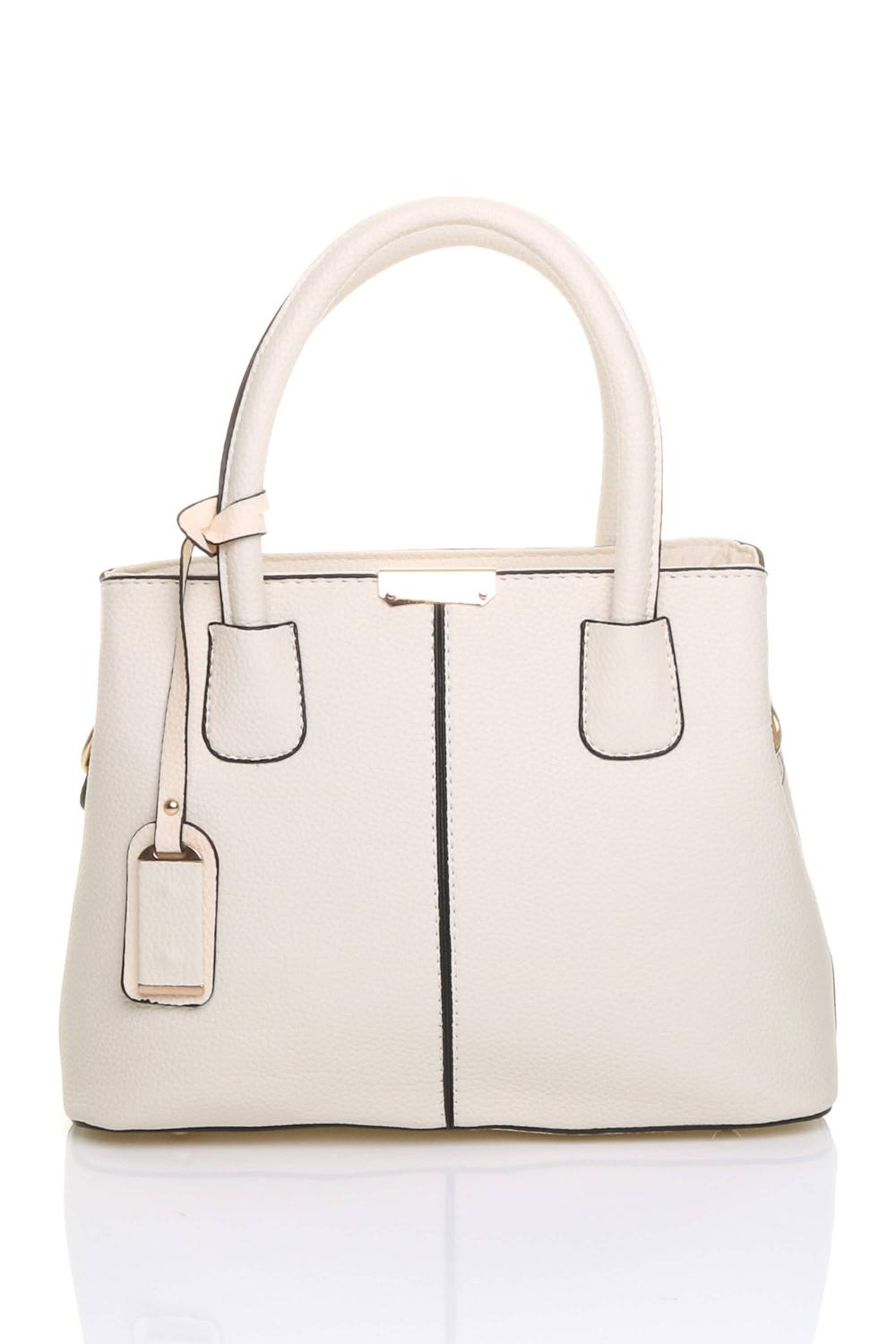 Ajvani Casual Everyday Detachable Strap Crossbody Shoulder Tote Bag In Cream