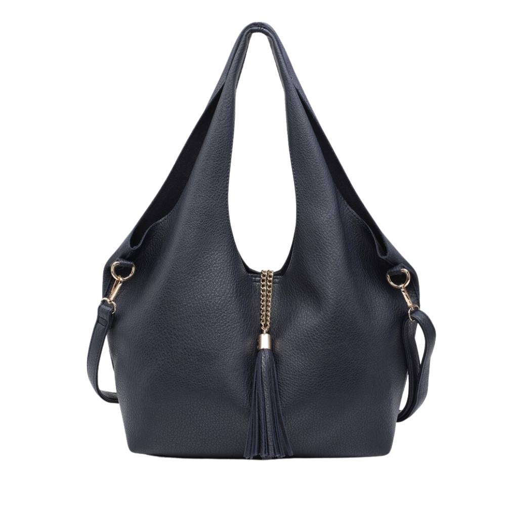 Kitise In Large Slouchy Tote Bag With Small Crossobody Handbag In Navy