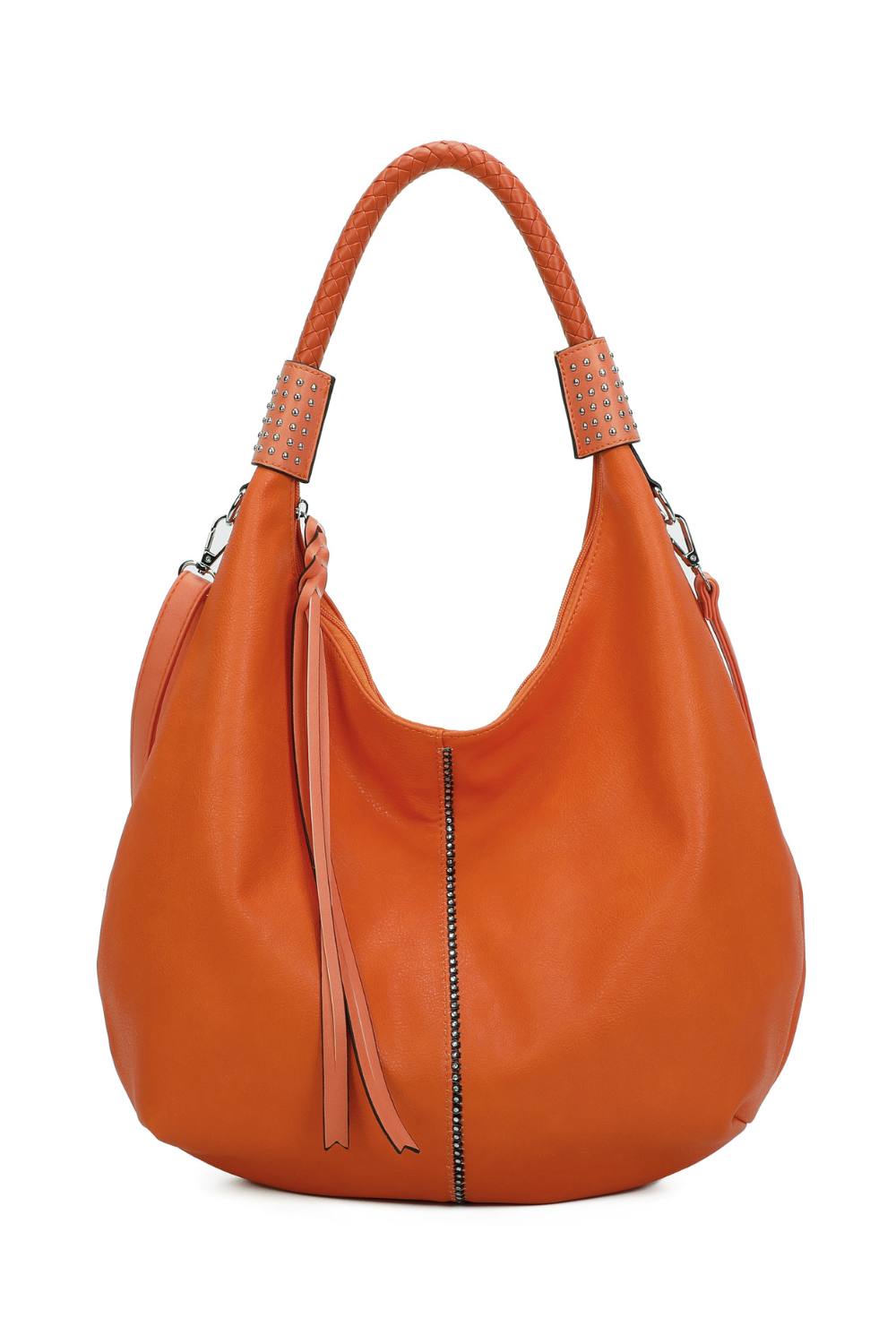 Fontanella Fashion Periya Pu Leather Hobo Shoulder Bag In Orange