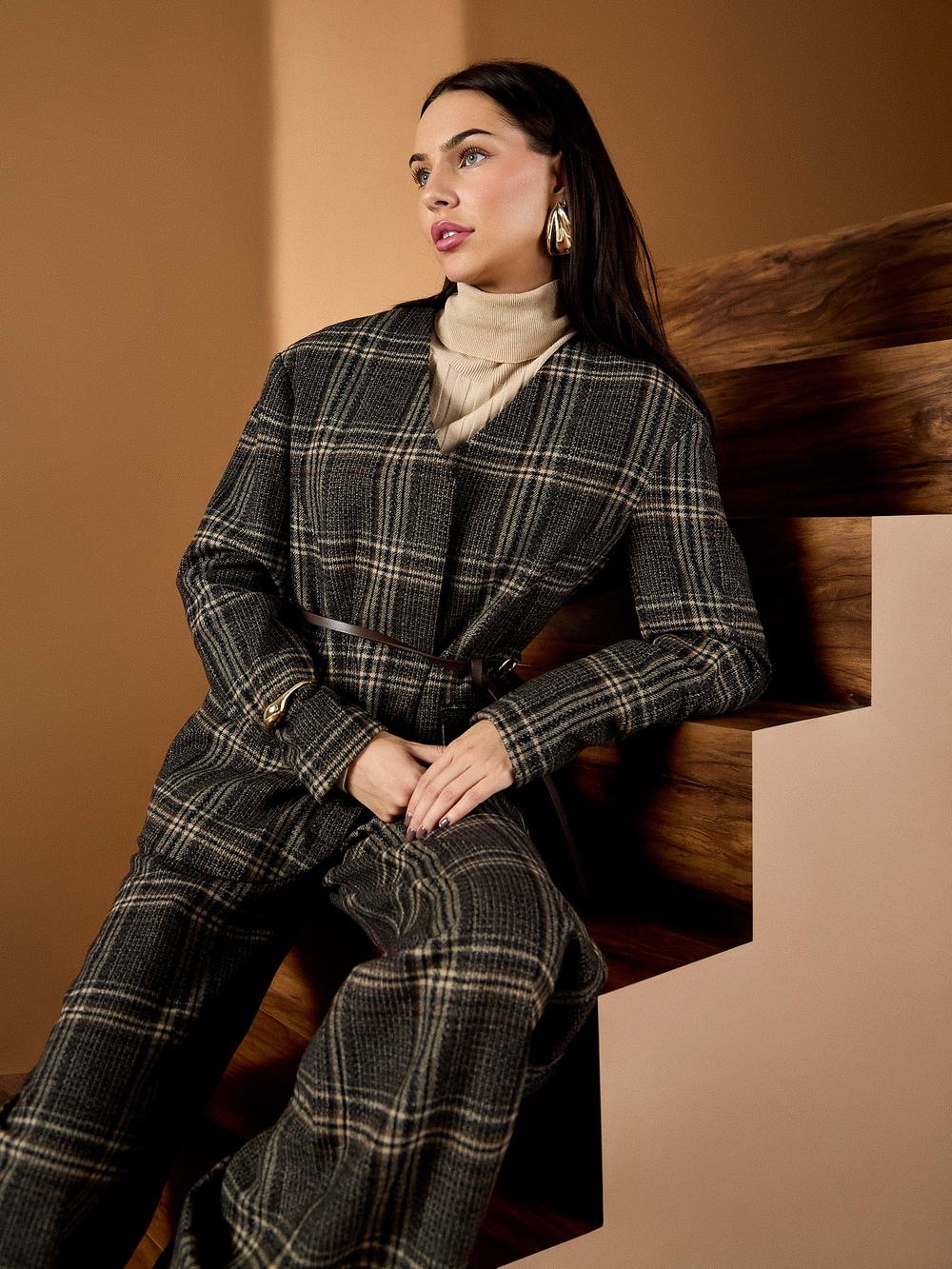 Gwd By George W. Davies Gwd Aimee Brown Check Blazer