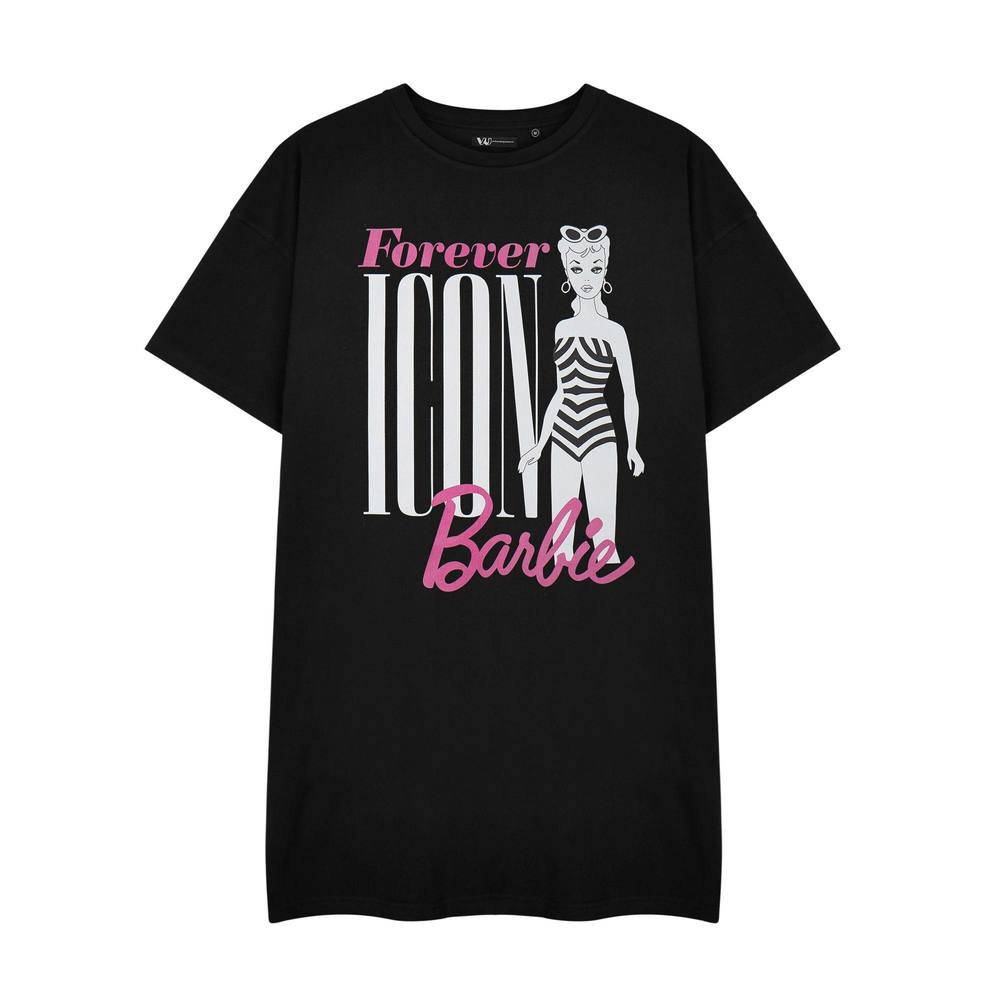 Barbie Short Sleeved Shirt Dress | Womens Black