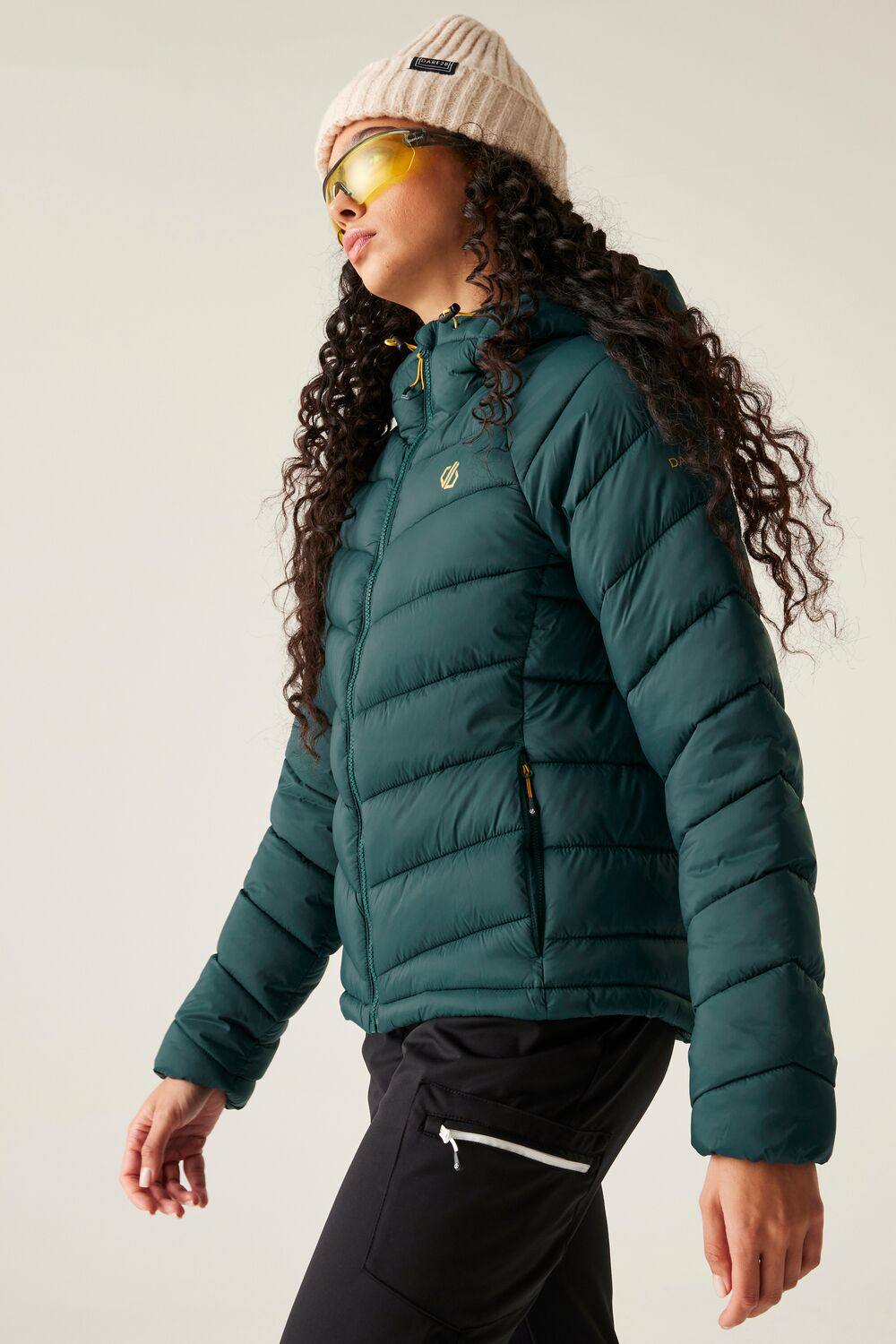 Dare B Torrek Mountain Baffled Jacket In Teal