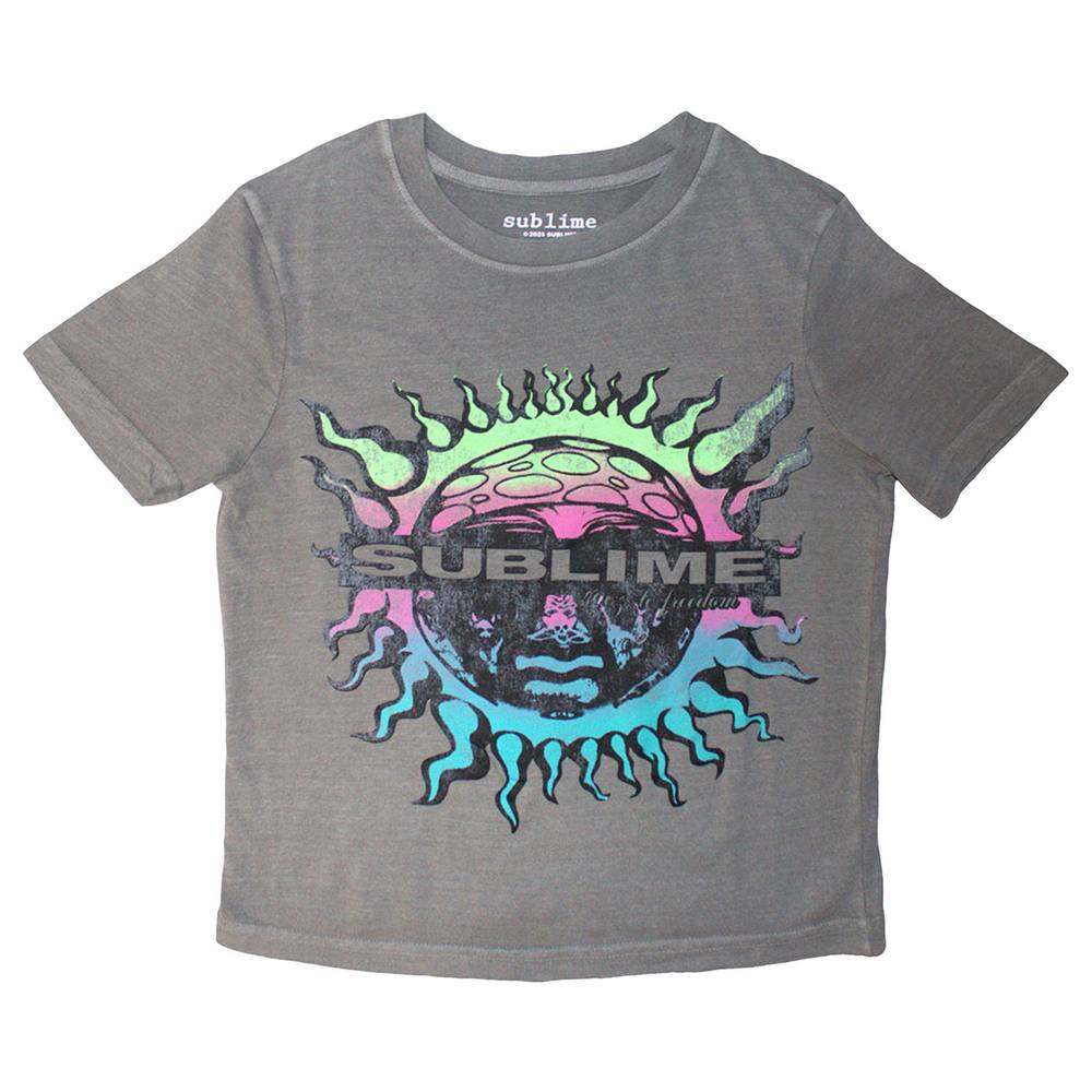 Sublime Gradient Crop Top In Grey