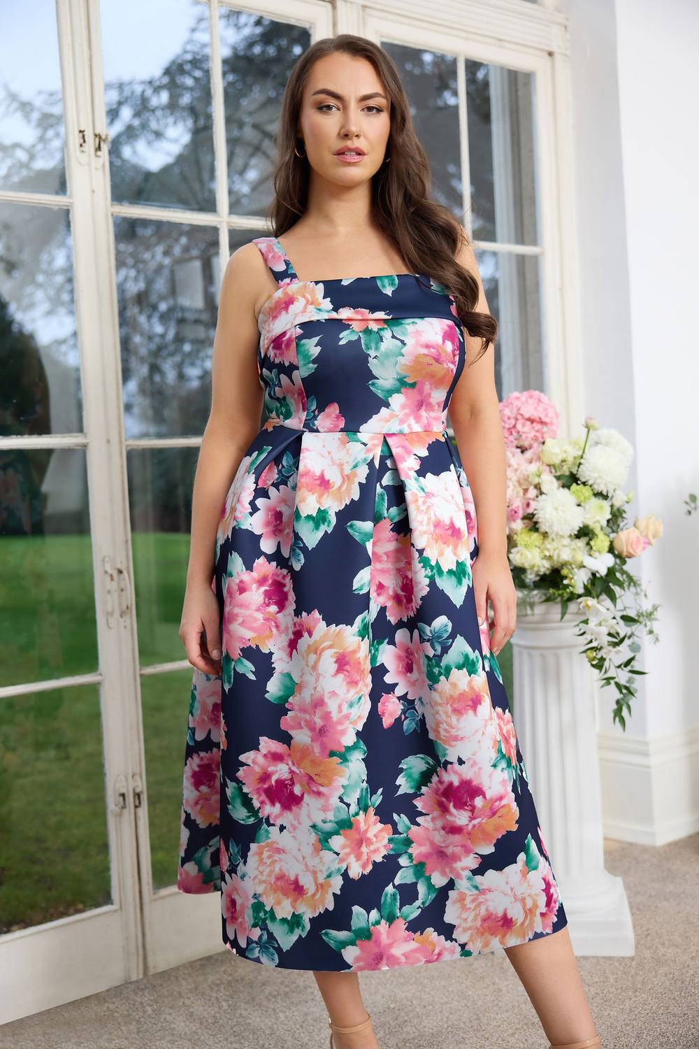 Yours Floral Midi Skater Dress