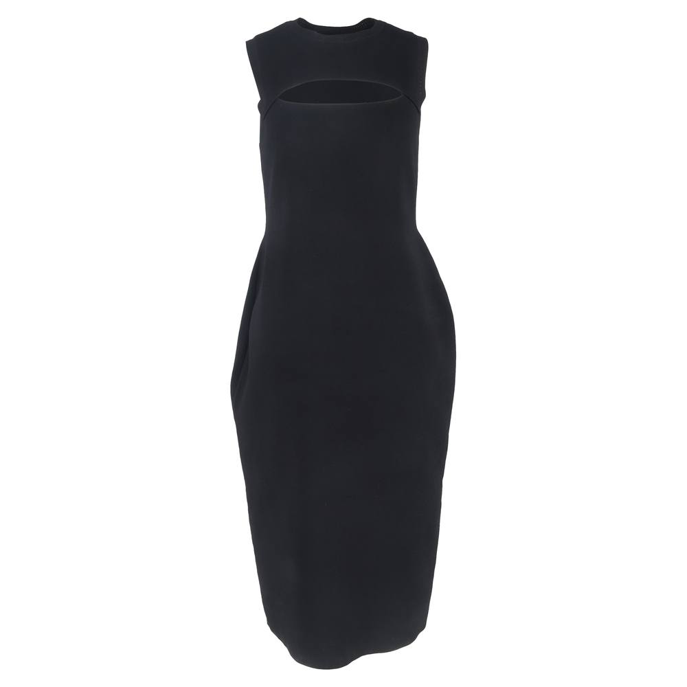 Victoria Beckham Women's Preloved VB Body Cutout Midi Dress in Black Viscose