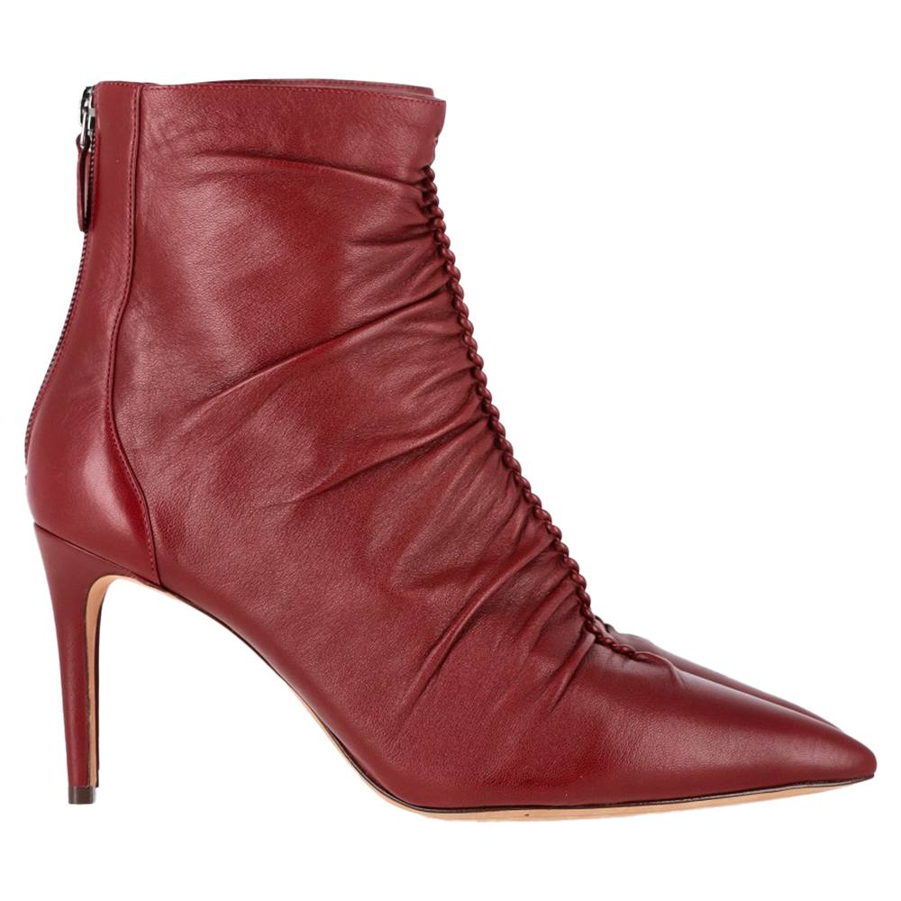 Alexandre Birman Women's Preloved Susanna Ankle Boots in Red Leather