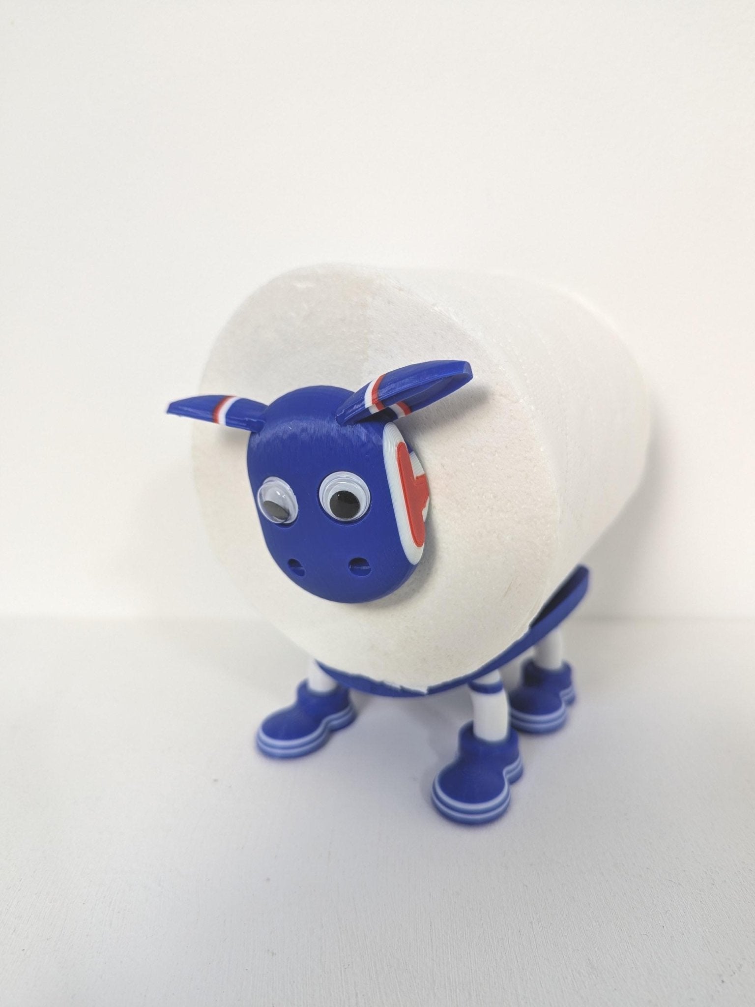 Premiersheep Chelsea Toilet Roll Holder New Football Fan Gift Universal Fit Custom Boots - White Red Roll dispenser