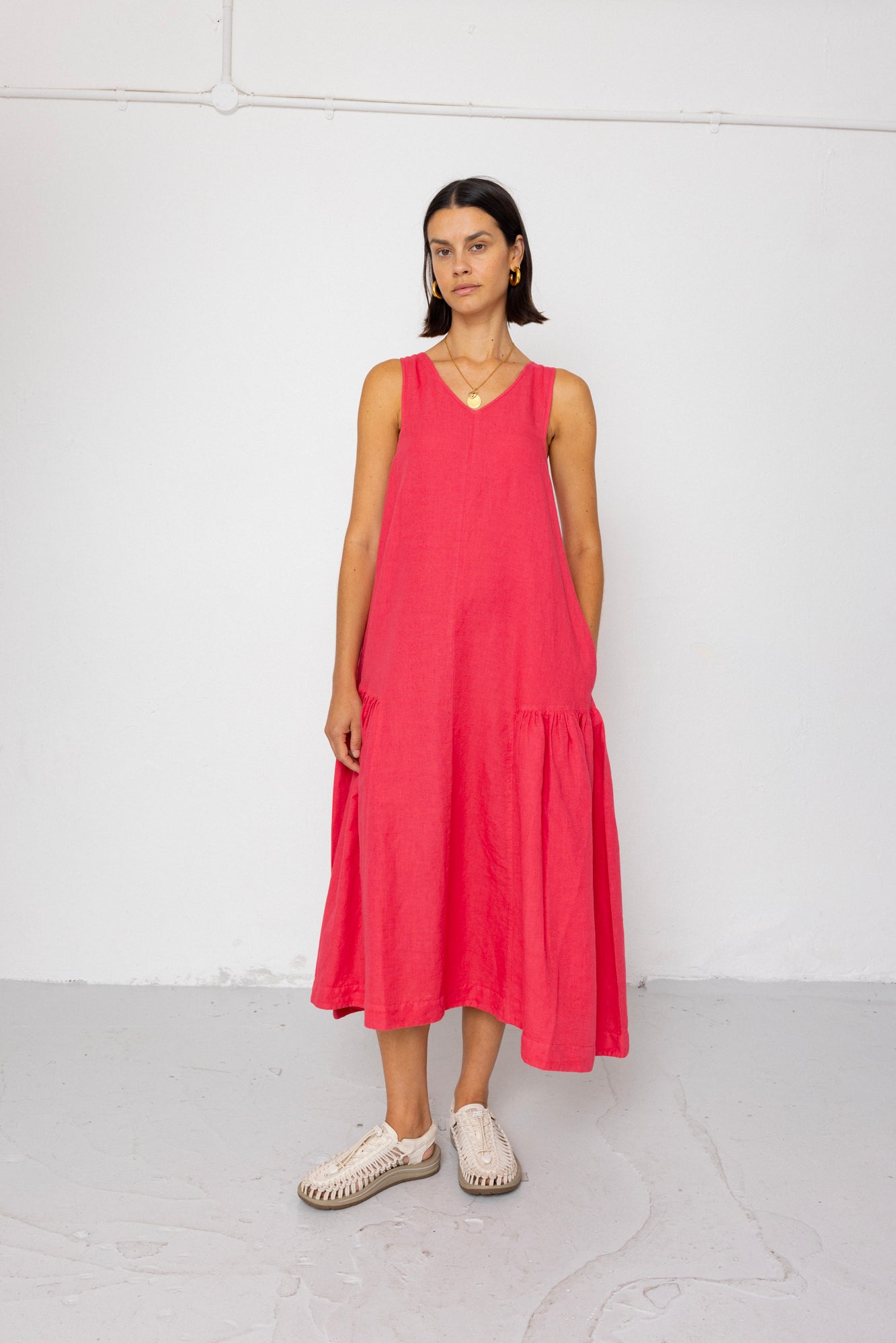 Sarah Dress - Rose Red