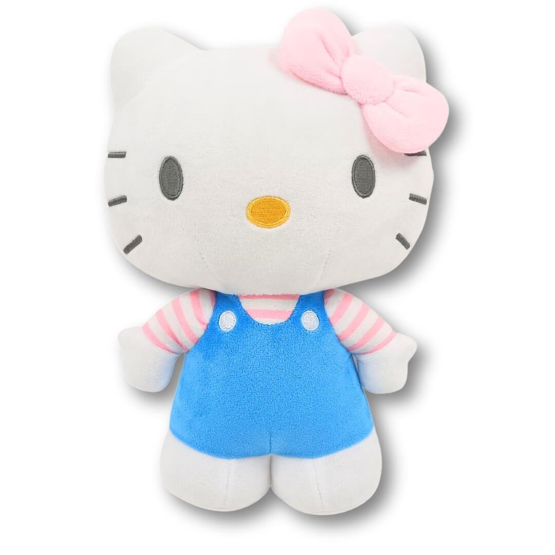 Hello Kitty Plush  Blue Dress Pink Stripe Shirt