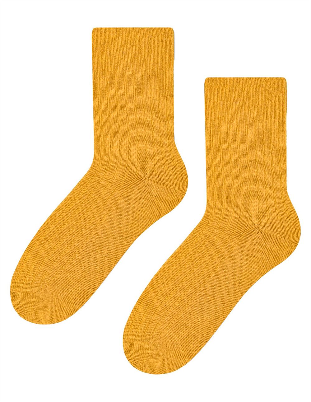 Steven - Ladies Wool Dress Socks: Comfortable, Warm, & Stylish - - Yellow