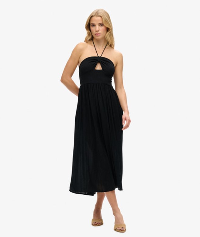 Superdry & Co Women's Cut Out Midi Dress Black - Size: