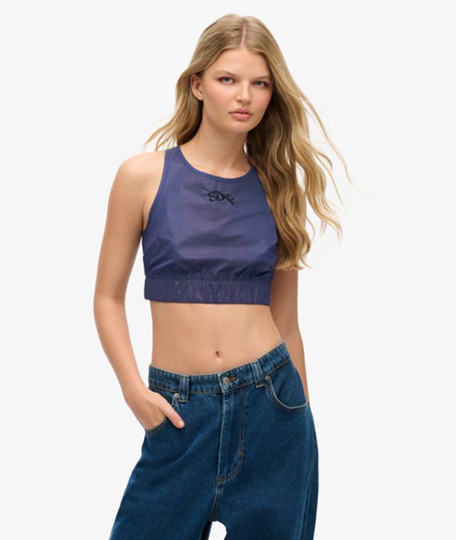Superdry & Co Women's Limited Edition Sdx Reflective Crop Top Yellow Reflective - Size: S