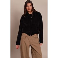 Black Velvet Bomber Jacket