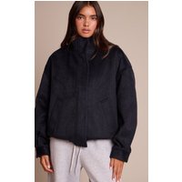 Navy Funnel Neck Bomber Jacket