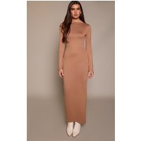Mushroom Soft Touch Jersey Long Sleeve Maxi Dress