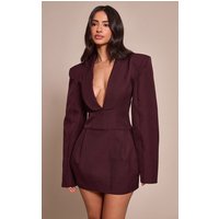 Petite Plum Ced V-Neck Blazer Dress