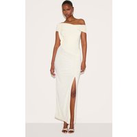 Butter Yellow Slinky Twist Detail Maxi Dress