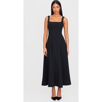 Tall Black Square Neck Midaxi Dress