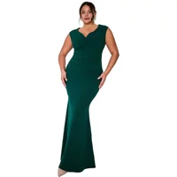 Pleated dress for women Goddiva Bardot Maxi