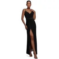 Wrap dress for women Goddiva Waist Tie