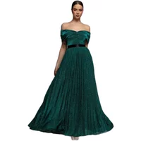 Pleated dress for women Goddiva Bardot