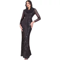 Wrap dress for women Goddiva Modesty Sequin