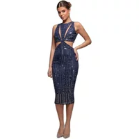 Women's dress Goddiva Sequin Cut Out