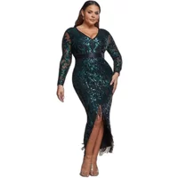 Women's tight dress Goddiva Tassel & Sequin
