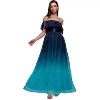 Wrap dress for women Goddiva Bardot Frill A-line