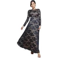 Women's maxi dress Goddiva Scalloped Lace A