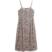 Buttoned mid-length printed slip dress for women Superdry