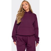 Long Sleeve Oversized Hoodie In Plum, Women's Size