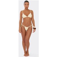 Beaded Strap Tie Side Bikini Bottoms In Lemon, Women's Size
