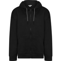 Hoodies Sweatshirts Buster Women's Plain Zip Through Brushback Fleece Hoodie in Jet Black