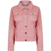 Coats Jackets Feather Women's Stretch Cotton Denim Jacket in Zephyr Pink - Amara Reya
