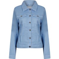 Coats Jackets Feather Women's Stretch Cotton Denim Jacket in Hydrangea Blue - Amara Reya