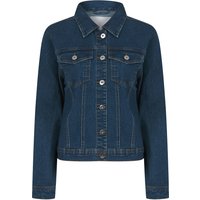 Coats Jackets Mesa Women's Stretch Cotton Denim Jacket in Mid Blue - Amara Reya
