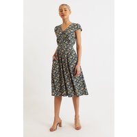 Cathleen Midi Watercolour Floral Tea Dress