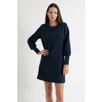 Jessika Plait Mini Dress in Navy