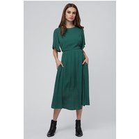 Safa Green Cut Out Back Midi Dress