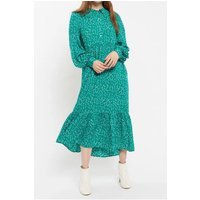 Louche Lif Naive Ditsy Print Tiered Long Sleeve Midi Dress