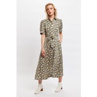 Louche Melia Petal Parade Print Short Sleeve Midi Tea Dress