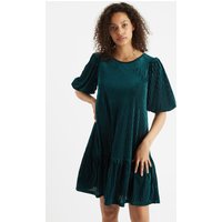 Louche Meloe Velvet Stripe Tiered Mini Dress